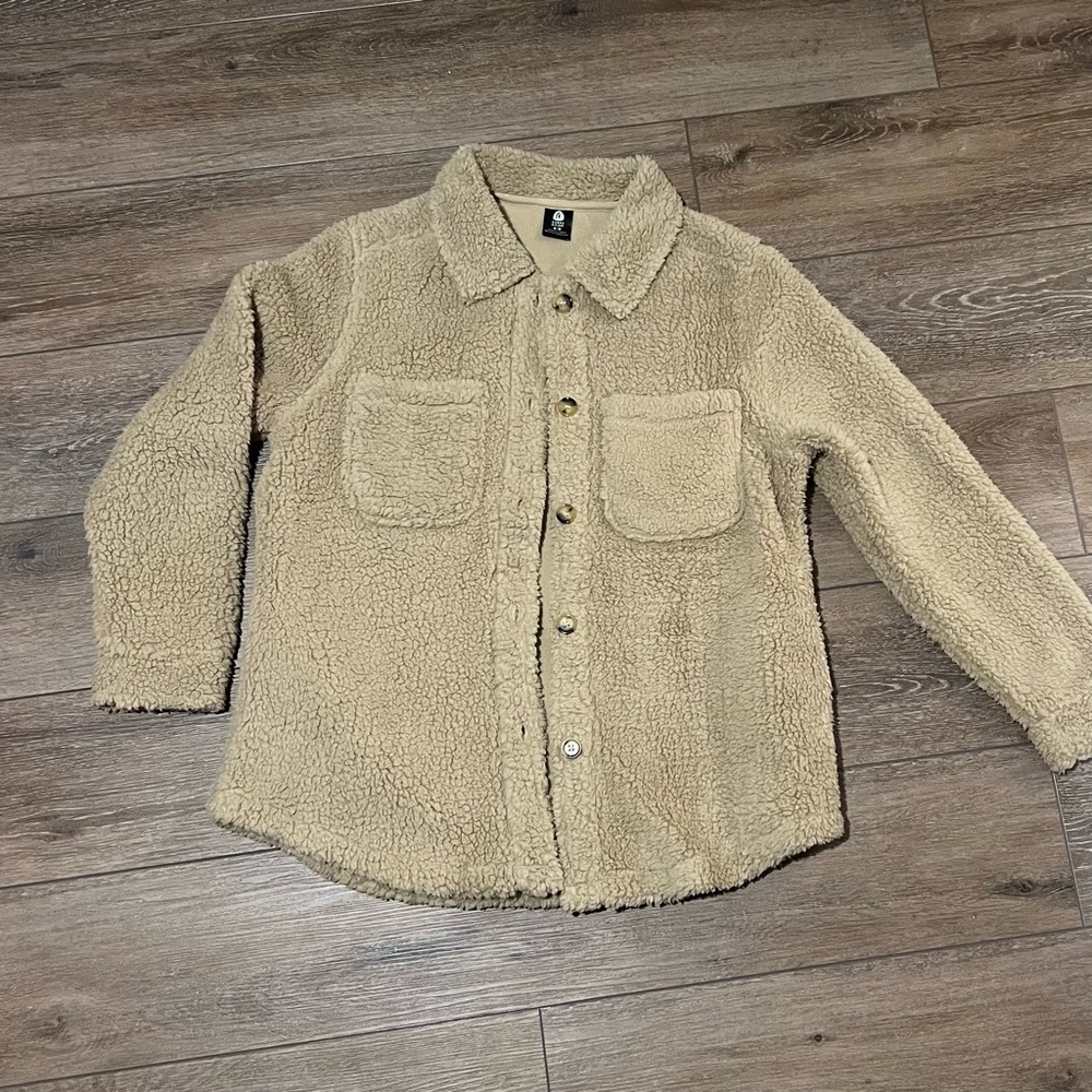 Women’s Sherpa Jacket - Medium - Light Brown